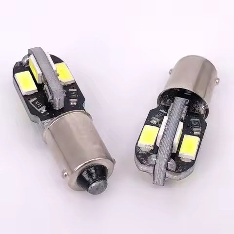100PCS BA9S T4W LED 8 SMD 5730 5630 8 LED Bulb T2W T3W H5W Interior Car License Plate Light DC12V Wh