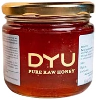 DYU Pure Raw Honey - 375g | 100% Natural Organic Unprocessed Original Honey | No Added Preservatives, No added sugar, Glass Jar ( Pack of 1 )