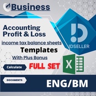 Akaun Perniagaan Untung Rugi + Kunci Kira-Kira | All In One Excel Business Profit & Loss and Balance