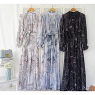 Tudejul Marble Tudejul CHARM MARBLE SHIRT Dress dress vanilla hijab