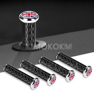 4Pcs/Set CarbonFiber Door Handle Accessories Lock Modification Knob Auto Knobs For MINI COOPER S JCW