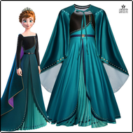 [We4z] ชุดเจ้าหญิงดิสนีย์ชุดเด็กลาย Frozen สำหรับเด็กผู้หญิงชุดบอลบีบปักเลื่อมสีขาวชุดคอสเพลย์ Beaut