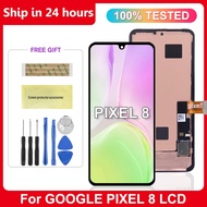 AMOLED Pixel 8 For Google Pixel 8 GKWS6 G9BQD GPJ41 LCD Display Touch Screen Assembly Digitizer Repl