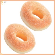 🎉 2Pcs PU Fake Donut Decor Multipurpose Simulation Donut Models for Party Table and Home