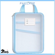 FKILLA0FSB Stationery Storage Bag, Zipper Closure A4 Size Test Paper Bags,  Large Capacity Mesh 3 La