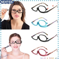 NEXTSS Rotating Makeup Reading Glasses, +1.50~+4.0 Diopter Eyewear Folding Eyeglasses, Portable Colo