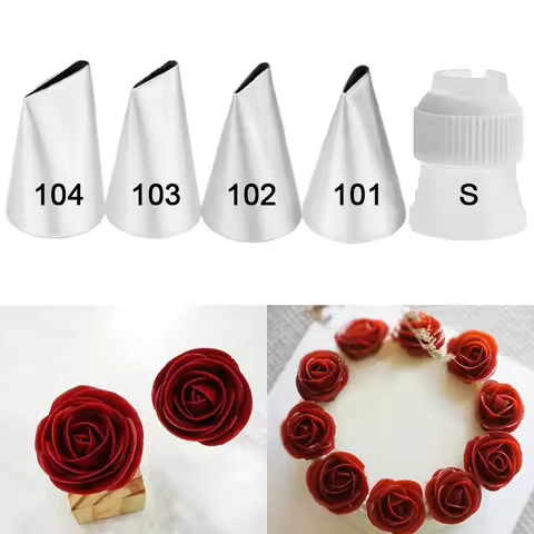 #101 #102 #103 #104 Piping Nozzle for Creating Rose Petal Shape Decorating Icing Tip Baking &pastry 