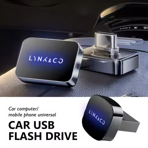 Car Travel Portable Storage 32GB/64GB Square USB Flash Drive For LYNK&CO 01 02 Hatchback 03 Phev 05 