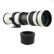 Camera MF Super Telephoto Zoom Lens F/8.3-16 420-800mm T2 Mount with FX-mount Adapter Ring 1/4 Threa