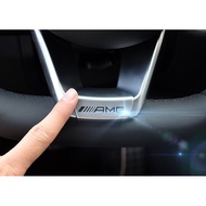 For Benz C200L GLC260 E300L GLA200 Car Steering Wheel Sticker Console AMG Emblem