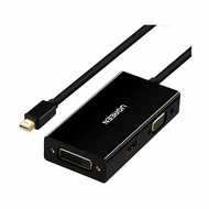 UGREEN MD114-20418 4K Mini DisplayPort to HDMI / DVI / VGA Adapter – Black | Multi-Display Converter