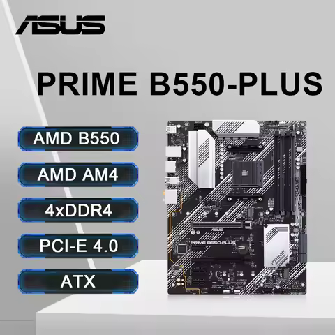 ASUS PRIME B550-PLUS Motherboard Support Ryzen 7 5800x 5700x 5700x3D 5600G PRO 4750G CPU DDR4 PCIe 4