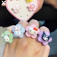 【CH】Flower Jelly Jewelry Sanrio Creative Design Toy Ring Cute Valentine Gift
