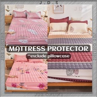 Cotton Bedsheet Mattress Protector Cover Patchwork Fitted Bed Sheet Single Twin Queen King Ready Stock Tilam [A09]