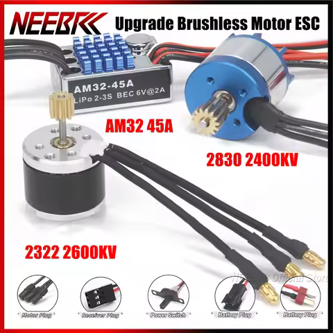 NEEBRC 2322 2830 Crawler Brushless Motor Outrunner 45A ESC BEC for 1/12 RC Off Road Car MN82 MN99S M