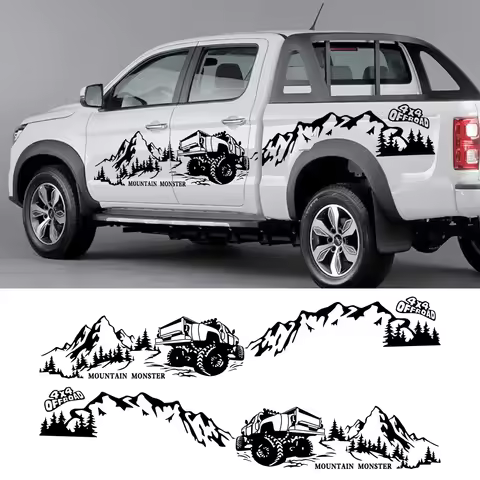 Car Sticker 4X4 Off Road Mountain Decal For Ford F150 Toyota Hilux Isuzu Dmax Dodge RAM Chevrolet Si