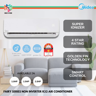 Midea MSMF-10CRN8 MSMF-13CRN8 MSMF-19CRN8 Fairy Series Non Inverter R32 Wall Mounted Air Conditioner Air Cond 1.0HP 1.5HP 2.0HP Smart Control 3 Star Rating Penghawa Dingin