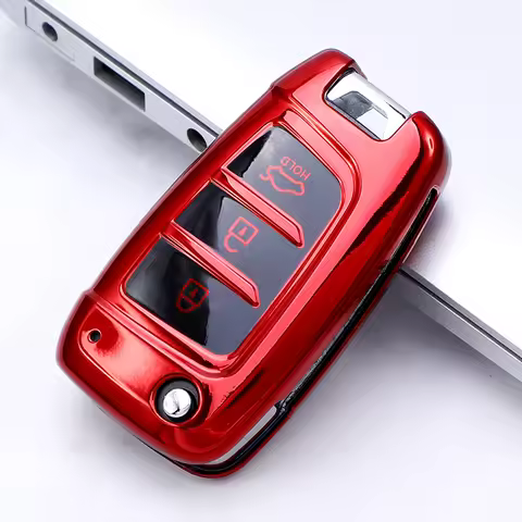 TPU Car Folding Key Case Cover Keychain for Hyundai Elantra Solaris 2017 Santa Fe Verna Tucson I35 I