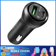 [sgseller] type C Car fast Charger and USB charger, 45W Dual Port (PD Charging 27W + Quick Charge 18