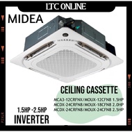 Midea Air Conditioner Ceiling Cassette R32 Inverter 1.5HP - 2.5HP MCA3-12CRFN8 MCDX-24CRFN8