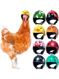 1入隨機顏色的家禽 / 鳥類頭盔,用於寵物安全和服裝配件,適用於雞,鸚鵡,金剛鸚鵡等鳥類