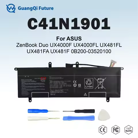 C41N1901 70Wh Laptop Battery For ASUS ZenBook Duo UX4000F UX4000FL UX481FL UX481FA UX481F 0B200-0352