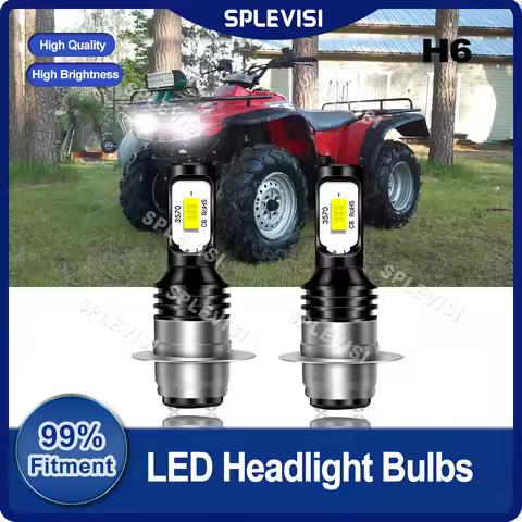 2x H6 LED Headlight Bulbs 70W 8000LM For Honda FourTrax 300 TRX300 2x4 1988-2000 For Sportrax 400 TR