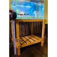 Shelf 2-Tier Aquarium Table/ Size 40x30 & 40x60 cm Made of Mahogany Wood