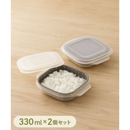 Japan 3COINS < Microwave Available Rice Freezer Storage Box 2pcs Set (330ml) >|Microwaveable Heating
