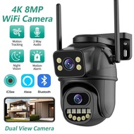 BELIA 4K 8MP WiFi Surveillance Camera, PTZ IP Camera ONVIF Dual Lens, 4X Digital Zoom, AI Human Dete