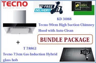 TECNO HOOD AND HOB BUNDLE PACKAGE FOR ( KD 3088 &amp; T 788GI ) / FREE EXPRESS DELIVERY