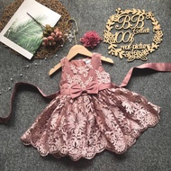 IRIS READY STOCK Gown  PRINCESS BABY GOWN FOR BIRTHDAY 729-AG21*4 (W HEADBAND) SZ 2-9Y (XS-S-M-L-XL-