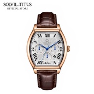 Solvil et Titus Barrique Multi-Function Mechanical Brown Leather Men Watch W06-03267-002