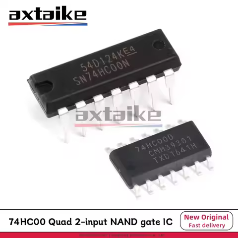 20PCS 74HC00 DIP-14 SOP-14 74HC00D SN74HC00N SN74HC00DR HC00 SMD Quad 2-input NAND Gate IC