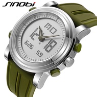 {Miracle Watch Store} SINOBI กีฬานาฬิกาผู้ชายจอแสดงผลแบบ Dual อนาล็อกดิจิตอล LED อิเล็กทรอนิกส์ควอตซ์นาฬิกาข้อมือผู้ชายมัลติฟังก์ชั่นาฬิกากันน้ำ