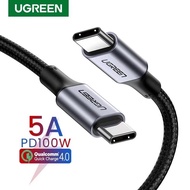 UGREEN รุ่น 70427,70429 สายถักชาร์จ USB-C to USB-C จ่ายไฟ 100W Fast Charger Cable สำหรับชาร์จและโอนถ