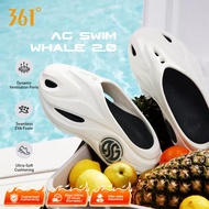 361 Degrees AG Swim Whale 2.0 Men's Lightweight Anti-Slip Quick-Dry Water Shoes Beach Slides for Poo