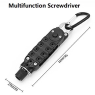 Pocket Screwdriver, Multifunctional Keychain Mini Tools EDC Outdoor Portable Pocket Tools With LED F