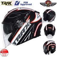 TRAX Helmet TG-263 Gloass Black G4 (PSB Approved) Come with Free Helmet Bag