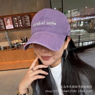 Korean-style fashionable and simple soft-top baseball cap for women, street fashion letter-embroider