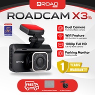JGD [WIFI VERSION] ROADCAM WIFI X3 Budget Dash Cam Dual Channel Recording 1080P Full HD Ready Stock 