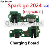 บอร์ดชาร์จไฟแบบชาร์จเร็วสำหรับชาร์จพอร์ต USB Tecno Spark Go 2024 BG6