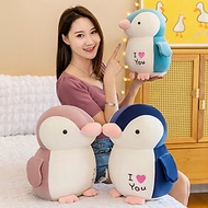 Gấu Bông Chim Cánh Cụt I Love You Siêu Dễ Thương Mềm Mịn Cho Bé Yêu (25cm--->35cm) Vải Miniso 4 Chiề