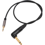 VBESTLIFE Guitar System Cable for G3 G4, 3.5mm to 6.35mm Jack Right Angle to Straight Electric Instr