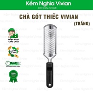 Vivian tin heel scrub (white) (NA5459) foot scrub callus remover foot file