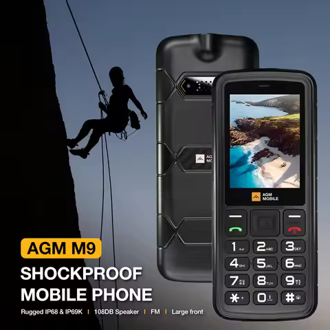 AGM M9 Rugged Phone 2G Russian or English keyboard GSM Cellphone2.4inch Screen Dual Sim Large Button