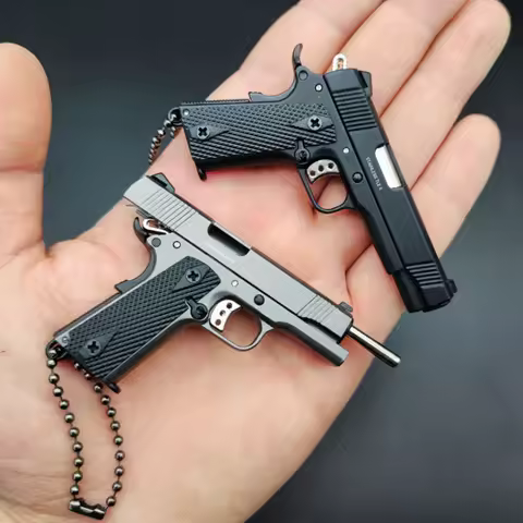 1:3 Metal Gun Model Upgraded 1911 Model Keychain Military Pendant Military Fans Collection Men's Gif