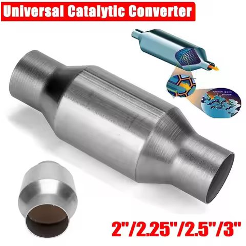2" /2.25"/2.5"/3" Universal Car Catalytic Converter Clean Sport Exhaust System 400 Cell Catalyst Con