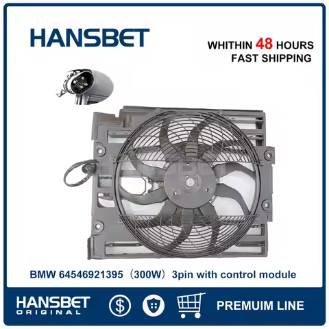 Radiator Cooling Fan Assembly For BMW 525i 528i 528iT 530i 540i M5 E39 1995-2003 3.0L 64546921395 69