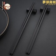 烏木筷黑檀木家用防燙防滑中式純黑色實木筷子紫光檀中華筷10雙